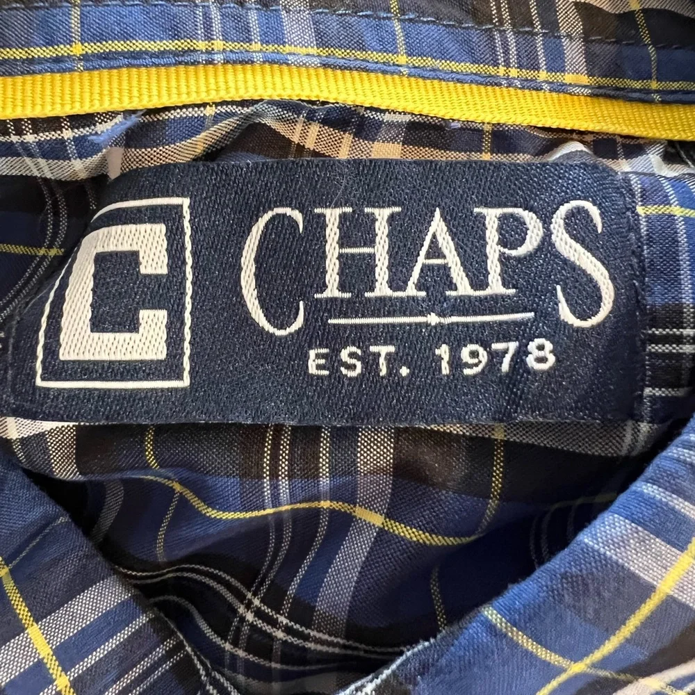 Chaps long Sleeve Button-up Men’s Shirt Large - Picture 4 of 5